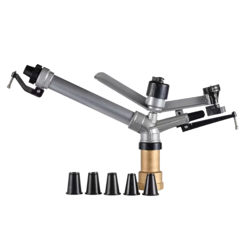 Foison 2025 Long-Range Rocker Sprinkler Spray Gun Flange Connection Green Indestructible Metal Base Oscillating Sprinkler Fsy40